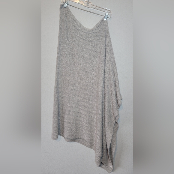 Barefoot Dreams CozyChic Lite Poncho One Size Tan Color - Picture 1 of 3